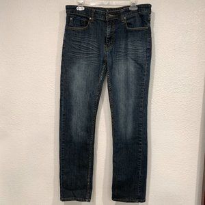 Urban Pipeline Mens Skinny Jeans Stretch Indigo Size 32x30 Actual Size 34x30 EUC